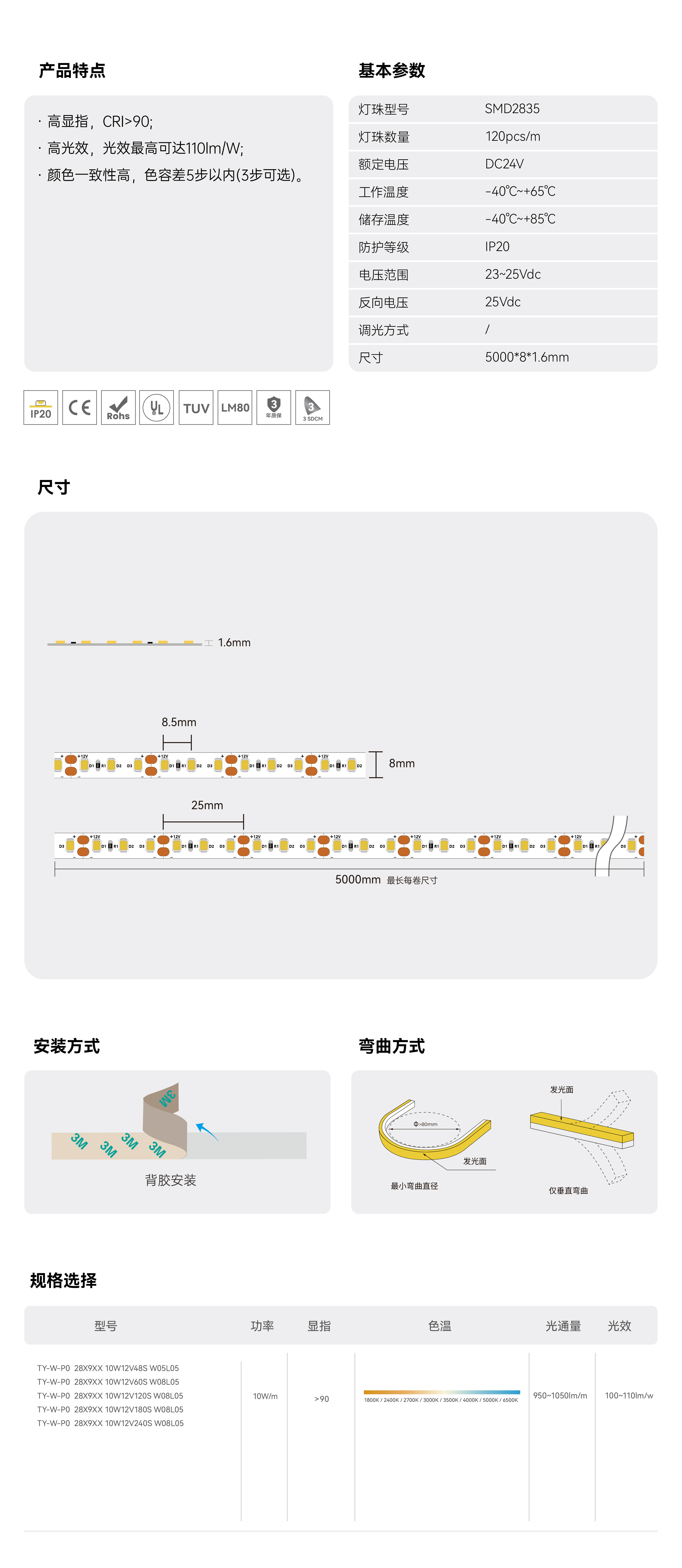 常规灯带-12V常规3灯一串系列_画板 1