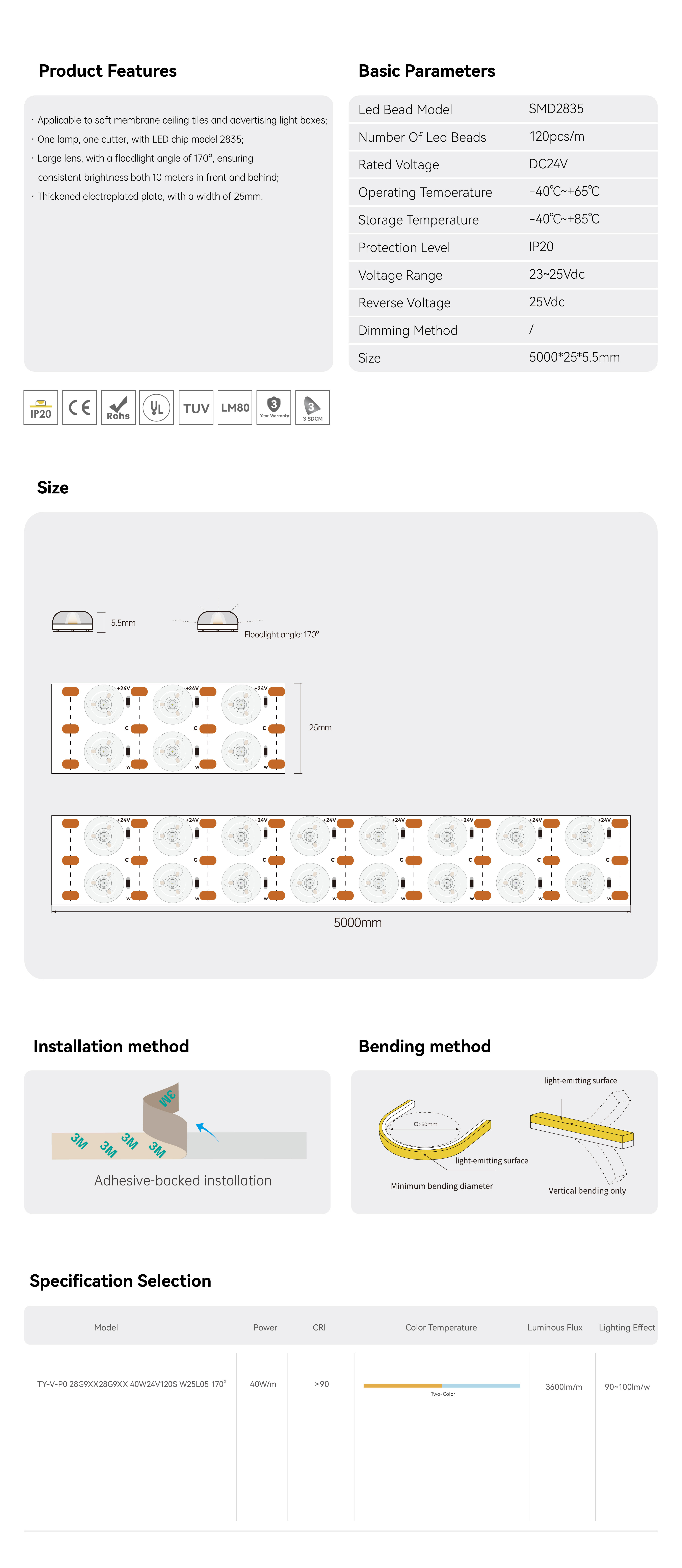 软膜灯箱模组-大角度双色灯膜软灯条(英文)_画板 1